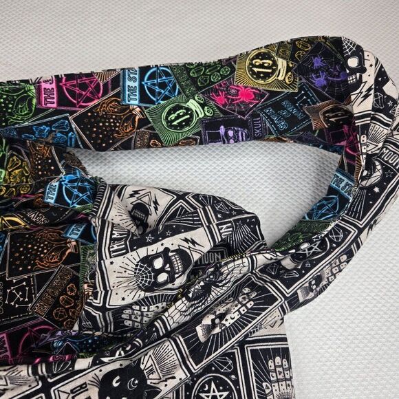 Tarot Card Themed Reversible Tote Bag With Black Cat & Moon Design - Picture 4 of 5